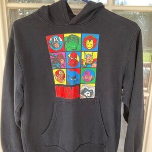 Marvel Black Knit Fabric Hoodie